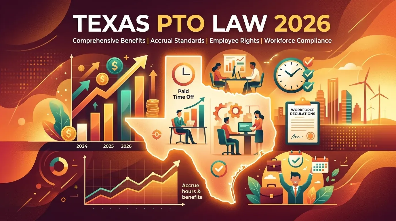 Texas PTO payout law guide explaining Texas Workforce Commission rules, final checks, and contract laws.
